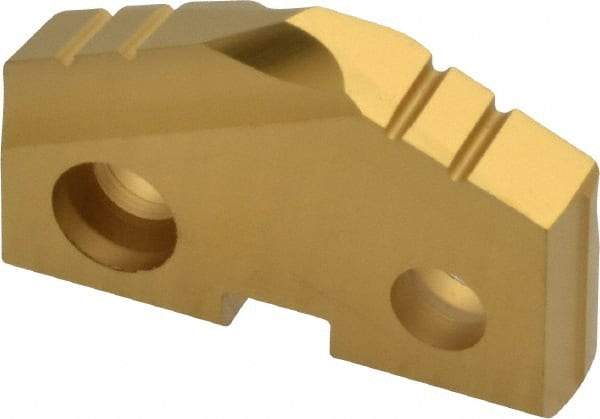 Allied Machine and Engineering - 63/64" Diam x 3/16" Thick, Seat Code 2, 132° Included Angle Spade Drill Insert - TiN Coated, Cobalt, Series T-A - Eagle Tool & Supply