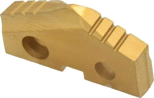 Allied Machine and Engineering - 1-1/8" Diam x 3/16" Thick, Seat Code 2, 132° Included Angle Spade Drill Insert - TiN Coated, Cobalt, Series T-A - Eagle Tool & Supply