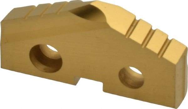 Allied Machine and Engineering - 1-3/16" Diam x 3/16" Thick, Seat Code 2, 132° Included Angle Spade Drill Insert - TiN Coated, Cobalt, Series T-A - Eagle Tool & Supply