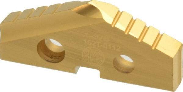 Allied Machine and Engineering - 1-3/8" Diam x 3/16" Thick, Seat Code 2, 132° Included Angle Spade Drill Insert - TiN Coated, Cobalt, Series T-A - Eagle Tool & Supply