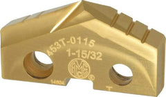 Allied Machine and Engineering - 1-15/32" Diam x 1/4" Thick, Seat Code 3, 132° Included Angle Spade Drill Insert - TiN Coated, Cobalt, Series GEN2 T-A - Eagle Tool & Supply