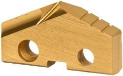 Allied Machine and Engineering - 1-1/2" Diam x 1/4" Thick, Seat Code 3, 132° Included Angle Spade Drill Insert - TiN Coated, Cobalt, Series GEN2 T-A - Eagle Tool & Supply