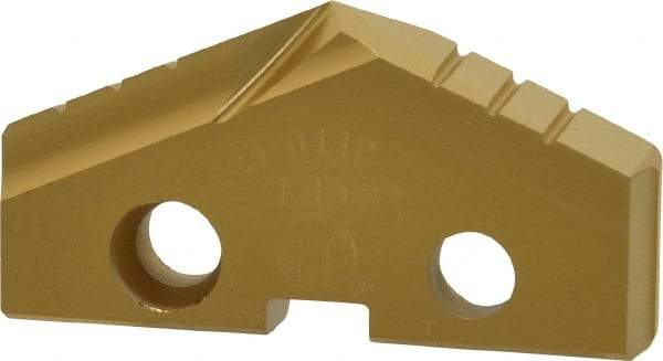 Allied Machine and Engineering - 1-19/32" Diam x 1/4" Thick, Seat Code 3, 132° Included Angle Spade Drill Insert - TiN Coated, Cobalt, Series GEN2 T-A - Eagle Tool & Supply