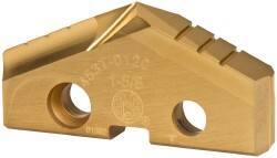 Allied Machine and Engineering - 1-5/8" Diam x 1/4" Thick, Seat Code 3, 132° Included Angle Spade Drill Insert - TiN Coated, Cobalt, Series GEN2 T-A - Eagle Tool & Supply
