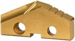 Allied Machine and Engineering - 1-21/32" Diam x 1/4" Thick, Seat Code 3, 132° Included Angle Spade Drill Insert - TiN Coated, Cobalt, Series GEN2 T-A - Eagle Tool & Supply