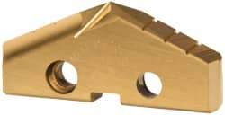 Allied Machine and Engineering - 1-13/16" Diam x 1/4" Thick, Seat Code 3, 132° Included Angle Spade Drill Insert - TiN Coated, Cobalt, Series GEN2 T-A - Eagle Tool & Supply