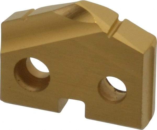 Allied Machine and Engineering - 45/64" Diam x 5/32" Thick, Seat Code 1, 132° Included Angle Spade Drill Insert - TiN Coated, High Speed Steel, Series T-A - Eagle Tool & Supply