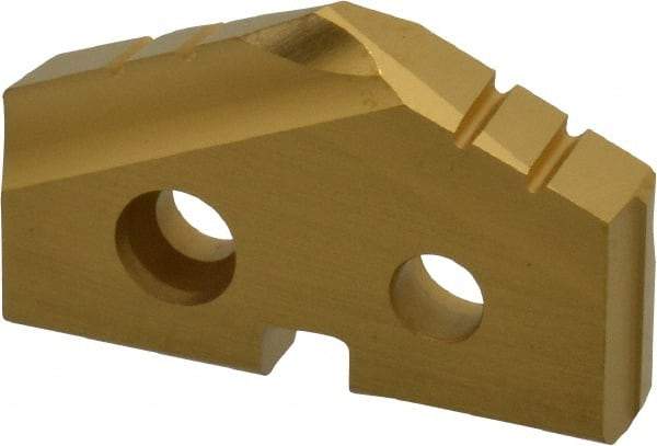 Allied Machine and Engineering - 29/32" Diam x 5/32" Thick, Seat Code 1, 132° Included Angle Spade Drill Insert - TiN Coated, High Speed Steel, Series T-A - Eagle Tool & Supply