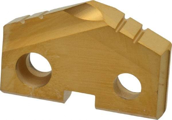 Allied Machine and Engineering - 63/64" Diam x 3/16" Thick, Seat Code 2, 132° Included Angle Spade Drill Insert - TiN Coated, High Speed Steel, Series T-A - Eagle Tool & Supply