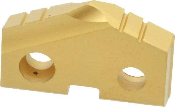 Allied Machine and Engineering - 1-1/64" Diam x 3/16" Thick, Seat Code 2, 132° Included Angle Spade Drill Insert - TiN Coated, High Speed Steel, Series T-A - Eagle Tool & Supply