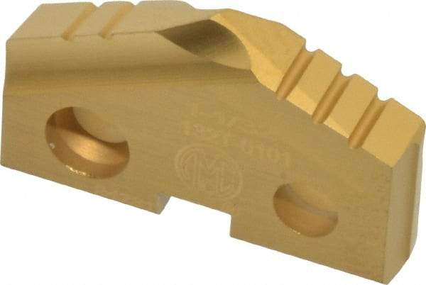 Allied Machine and Engineering - 1-1/32" Diam x 3/16" Thick, Seat Code 2, 132° Included Angle Spade Drill Insert - TiN Coated, High Speed Steel, Series T-A - Eagle Tool & Supply