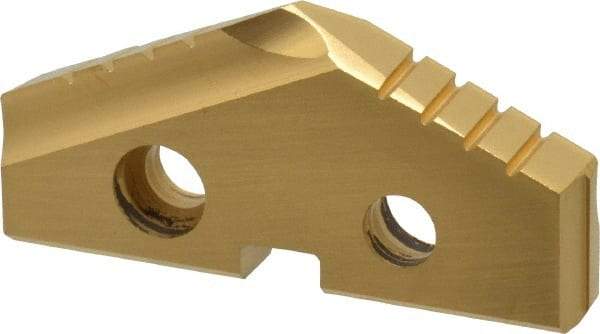 Allied Machine and Engineering - 1-11/32" Diam x 3/16" Thick, Seat Code 2, 132° Included Angle Spade Drill Insert - TiN Coated, High Speed Steel, Series T-A - Eagle Tool & Supply