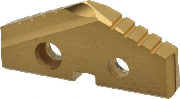 Allied Machine and Engineering - 1-3/8" Diam x 3/16" Thick, Seat Code 2, 132° Included Angle Spade Drill Insert - TiN Coated, High Speed Steel, Series T-A - Eagle Tool & Supply