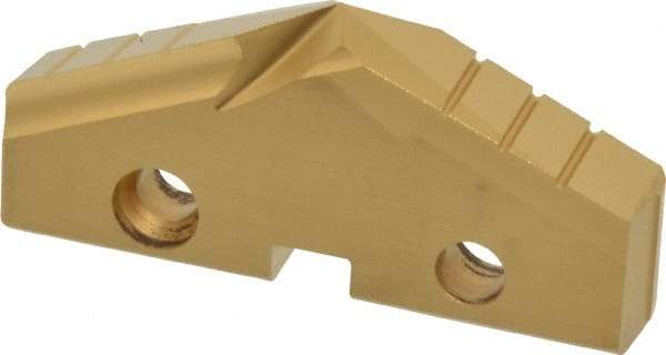 Allied Machine and Engineering - 2-1/32" Diam x 5/16" Thick, Seat Code 4, 132° Included Angle Spade Drill Insert - TiN Coated, High Speed Steel, Series GEN2 T-A - Eagle Tool & Supply