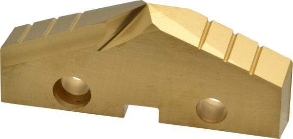 Allied Machine and Engineering - 2-1/16" Diam x 5/16" Thick, Seat Code 4, 132° Included Angle Spade Drill Insert - TiN Coated, High Speed Steel, Series GEN2 T-A - Eagle Tool & Supply