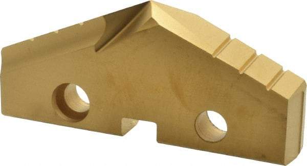Allied Machine and Engineering - 2-3/32" Diam x 5/16" Thick, Seat Code 4, 132° Included Angle Spade Drill Insert - TiN Coated, High Speed Steel, Series GEN2 T-A - Eagle Tool & Supply