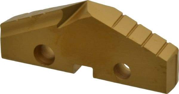 Allied Machine and Engineering - 2-3/16" Diam x 5/16" Thick, Seat Code 4, 132° Included Angle Spade Drill Insert - TiN Coated, High Speed Steel, Series GEN2 T-A - Eagle Tool & Supply