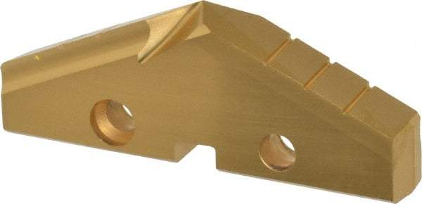 Allied Machine and Engineering - 2-7/16" Diam x 5/16" Thick, Seat Code 4, 132° Included Angle Spade Drill Insert - TiN Coated, High Speed Steel, Series GEN2 T-A - Eagle Tool & Supply
