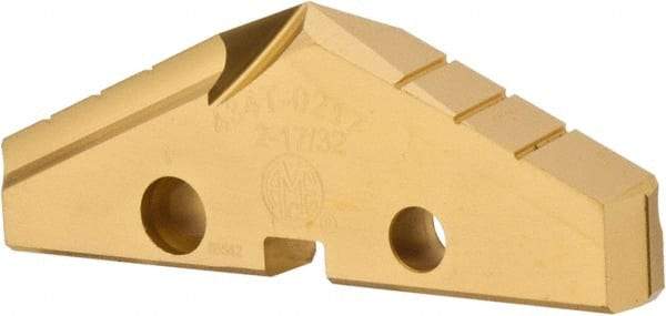 Allied Machine and Engineering - 2-17/32" Diam x 5/16" Thick, Seat Code 4, 132° Included Angle Spade Drill Insert - TiN Coated, High Speed Steel, Series GEN2 T-A - Eagle Tool & Supply