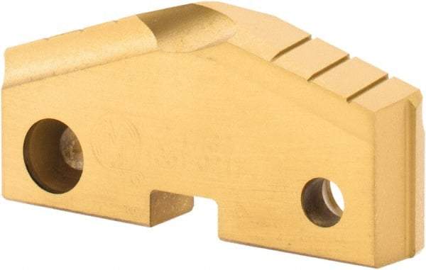 Allied Machine and Engineering - 2-17/32" Diam x 7/16" Thick, Seat Code 5, 144° Included Angle Spade Drill Insert - TiN Coated, High Speed Steel, Series T-A - Eagle Tool & Supply