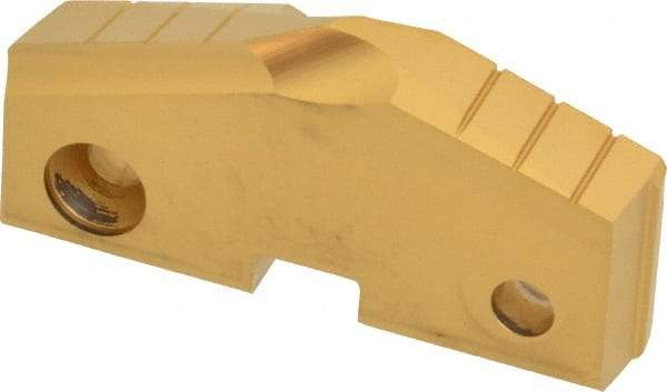 Allied Machine and Engineering - 2-9/16" Diam x 7/16" Thick, Seat Code 5, 144° Included Angle Spade Drill Insert - TiN Coated, High Speed Steel, Series T-A - Eagle Tool & Supply
