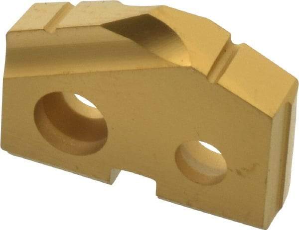 Allied Machine and Engineering - 37/64" Diam x 1/8" Thick, Seat Code 0, 132° Included Angle Spade Drill Insert - TiN Coated, Carbide, Grade K20, Series T-A - Eagle Tool & Supply