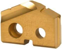 Allied Machine and Engineering - 15.5mm Diam x 1/8" Thick, Seat Code 0, 132° Included Angle Spade Drill Insert - TiN Coated, Carbide, Grade K20, Series T-A - Eagle Tool & Supply