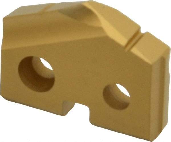 Allied Machine and Engineering - 47/64" Diam x 5/32" Thick, Seat Code 1, 132° Included Angle Spade Drill Insert - TiN Coated, Carbide, Grade K20, Series T-A - Eagle Tool & Supply