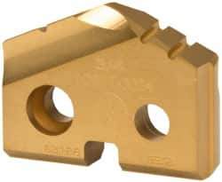 Allied Machine and Engineering - 3/4" Diam x 5/32" Thick, Seat Code 1, 132° Included Angle Spade Drill Insert - TiN Coated, Carbide, Grade K20, Series T-A - Eagle Tool & Supply