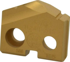 Allied Machine and Engineering - 33/64" Diam x 1/8" Thick, Seat Code 0, 132° Included Angle Spade Drill Insert - TiN Coated, Carbide, Grade P40, Series T-A - Eagle Tool & Supply