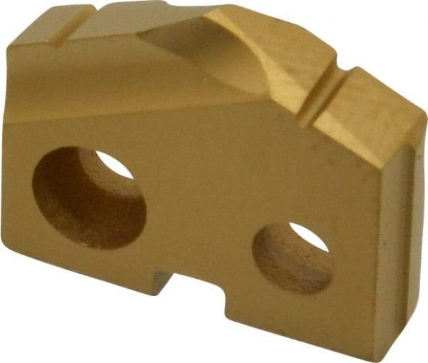 Allied Machine and Engineering - 17/32" Diam x 1/8" Thick, Seat Code 0, 132° Included Angle Spade Drill Insert - TiN Coated, Carbide, Grade P40, Series T-A - Eagle Tool & Supply