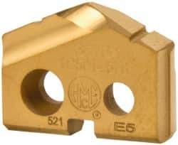 Allied Machine and Engineering - 37/64" Diam x 1/8" Thick, Seat Code 0, 132° Included Angle Spade Drill Insert - TiN Coated, Carbide, Grade P40, Series T-A - Eagle Tool & Supply