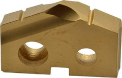 Allied Machine and Engineering - 5/8" Diam x 1/8" Thick, Seat Code 0, 132° Included Angle Spade Drill Insert - TiN Coated, Carbide, Grade P40, Series T-A - Eagle Tool & Supply