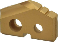 Allied Machine and Engineering - 21/32" Diam x 1/8" Thick, Seat Code 0, 132° Included Angle Spade Drill Insert - TiN Coated, Carbide, Grade P40, Series T-A - Eagle Tool & Supply