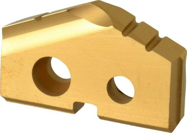 Allied Machine and Engineering - 11/16" Diam x 1/8" Thick, Seat Code 0, 132° Included Angle Spade Drill Insert - TiN Coated, Carbide, Grade P40, Series T-A - Eagle Tool & Supply