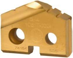 Allied Machine and Engineering - 3/4" Diam x 5/32" Thick, Seat Code 1, 132° Included Angle Spade Drill Insert - TiN Coated, Carbide, Grade P40, Series T-A - Eagle Tool & Supply