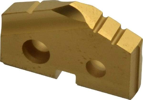 Allied Machine and Engineering - 27/32" Diam x 5/32" Thick, Seat Code 1, 132° Included Angle Spade Drill Insert - TiN Coated, Carbide, Grade P40, Series T-A - Eagle Tool & Supply