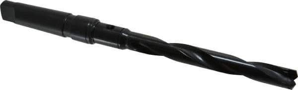 Allied Machine and Engineering - Series 1.5, 55/64 to 15/16" Diam, 4MT Taper Shank, Helical Flute Spade Drill - 6-3/4" Max Depth, 9-43/64" Body Length, 14-5/32" OAL, Standard Length, Through Coolant - Eagle Tool & Supply