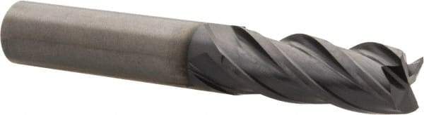 OSG - 3/8", 1" LOC, 3/8" Shank Diam, 2-1/2" OAL, 4 Flute, Solid Carbide Square End Mill - Single End, TiAlN Finish, Spiral Flute, 35° Helix, Centercutting, Right Hand Cut, Right Hand Flute, Series HP441 - Eagle Tool & Supply