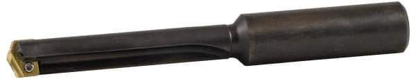 Allied Machine and Engineering - Series 2.5, 1-3/16 to 1-3/8" Diam, 1-1/4" Diam Straight Shank, Straight Flute Spade Drill - 7-3/8" Max Depth, 8-41/64" Body Length, 12" OAL, Standard Length, Through Coolant - Eagle Tool & Supply