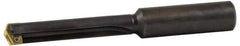 Allied Machine and Engineering - Series 2.5, 1-3/16 to 1-3/8" Diam, 1-1/4" Diam Straight Shank, Straight Flute Spade Drill - 7-3/8" Max Depth, 8-41/64" Body Length, 12" OAL, Standard Length, Through Coolant - Eagle Tool & Supply