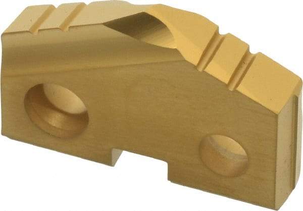 Allied Machine and Engineering - 31/32" Diam x 3/16" Thick, Seat Code 2, 132° Included Angle Spade Drill Insert - TiN Coated, Carbide, Grade K20, Series T-A - Eagle Tool & Supply
