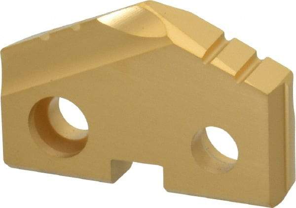 Allied Machine and Engineering - 1" Diam x 3/16" Thick, Seat Code 2, 132° Included Angle Spade Drill Insert - TiN Coated, Carbide, Grade K20, Series T-A - Eagle Tool & Supply