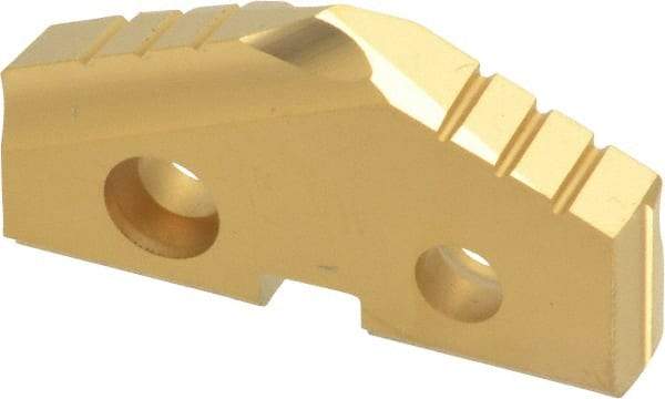 Allied Machine and Engineering - 1-3/16" Diam x 3/16" Thick, Seat Code 2, 132° Included Angle Spade Drill Insert - TiN Coated, Carbide, Grade K20, Series T-A - Eagle Tool & Supply