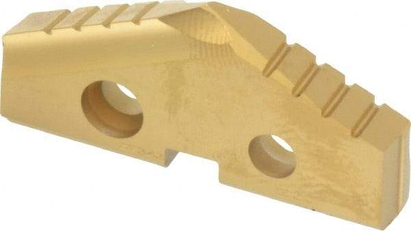 Allied Machine and Engineering - 1-3/8" Diam x 3/16" Thick, Seat Code 2, 132° Included Angle Spade Drill Insert - TiN Coated, Carbide, Grade K20, Series T-A - Eagle Tool & Supply