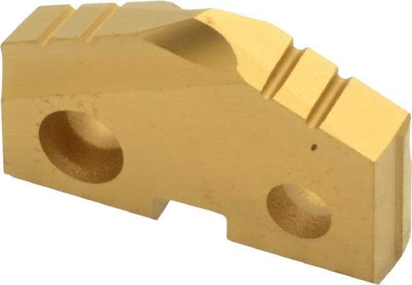Allied Machine and Engineering - 1" Diam x 3/16" Thick, Seat Code 2, 132° Included Angle Spade Drill Insert - TiN Coated, Carbide, Grade P40, Series T-A - Eagle Tool & Supply