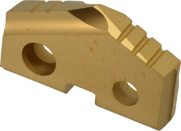 Allied Machine and Engineering - 1-1/16" Diam x 3/16" Thick, Seat Code 2, 132° Included Angle Spade Drill Insert - TiN Coated, Carbide, Grade P40, Series T-A - Eagle Tool & Supply