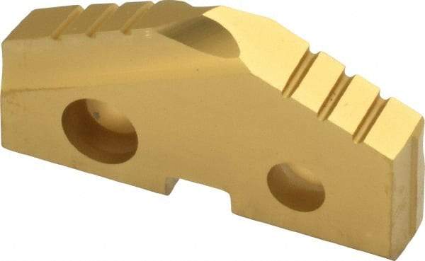 Allied Machine and Engineering - 1-5/32" Diam x 3/16" Thick, Seat Code 2, 132° Included Angle Spade Drill Insert - TiN Coated, Carbide, Grade P40, Series T-A - Eagle Tool & Supply