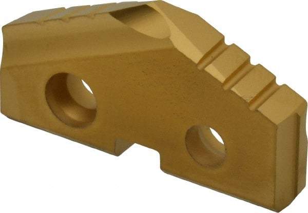 Allied Machine and Engineering - 1-3/16" Diam x 3/16" Thick, Seat Code 2, 132° Included Angle Spade Drill Insert - TiN Coated, Carbide, Grade P40, Series T-A - Eagle Tool & Supply