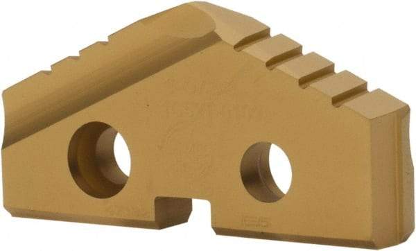 Allied Machine and Engineering - 1-9/32" Diam x 3/16" Thick, Seat Code 2, 132° Included Angle Spade Drill Insert - TiN Coated, Carbide, Grade P40, Series T-A - Eagle Tool & Supply